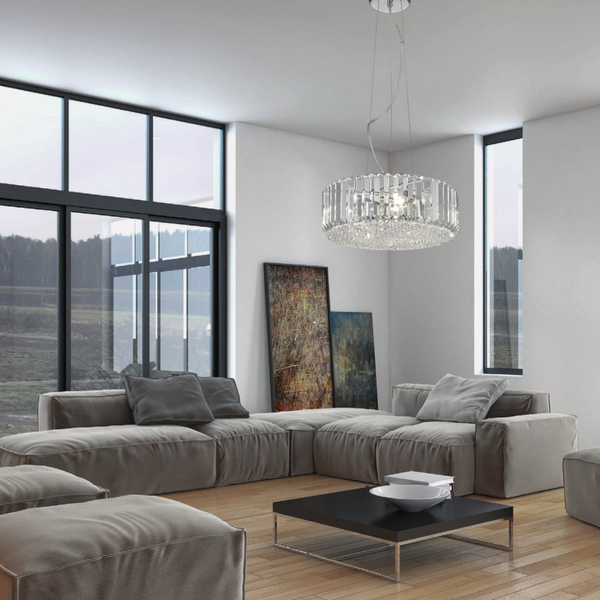 Lampa wisząca PRINCE P0360-05B-F4AC kryształowa glamour przezroczysty