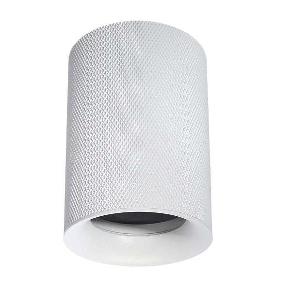 Sufitowa lampa downlight 1381 tuba do salonu metalowa biała