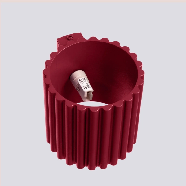 Lampa ścienna AURA SL.1821 ryflowana burgundowa G9