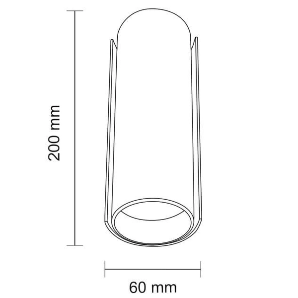 Kinkiet LAMPA ścienna OZU 4404 Shilo tuba OPRAWA przyścienna metalowa czarna
