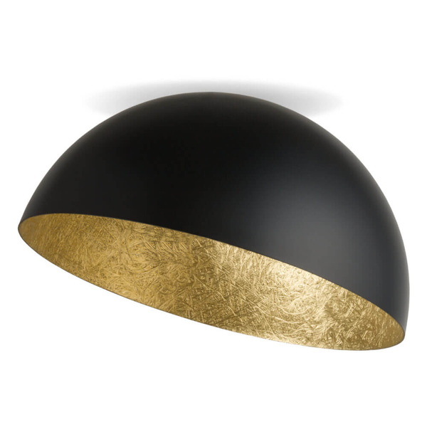 Sufitowa lampa kuchenna Sfera nad stół czarna złota