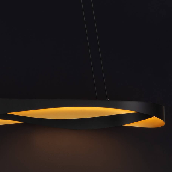 Wisząca lampa PATAPO LE44461 LED 62W 3000K fala czarna złota