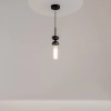 Wisząca lampa Kioto MOD178PL-01B marmurowa czarna biała