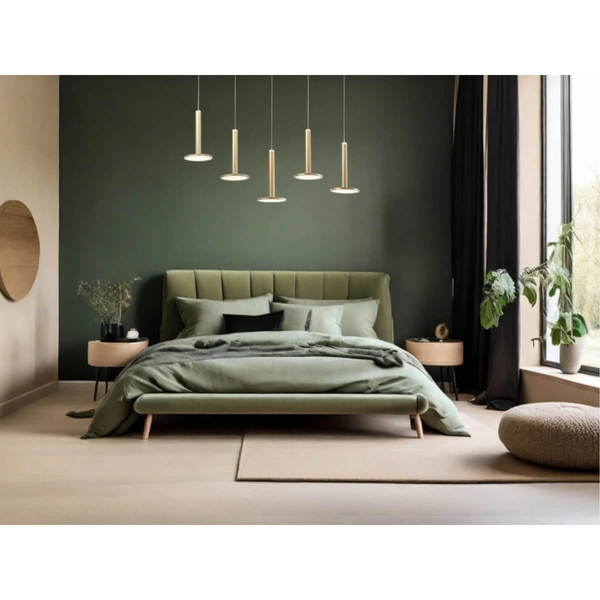 Kuchenna lampa wisząca Esquel nad wyspę LED 53W 3000K złota