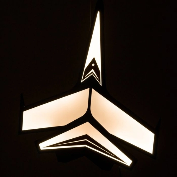 Lampa sufitowa samolot JET Abigali LED 26W odrzutowiec biały