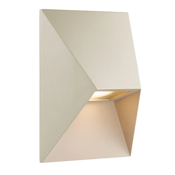 Ścienna lampa na taras Pontio 2218171008 metalowa IP54 beżowa 