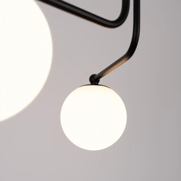 Kulista lampa sufitowa ASTRAL SL.1662 potrójna biała czarna