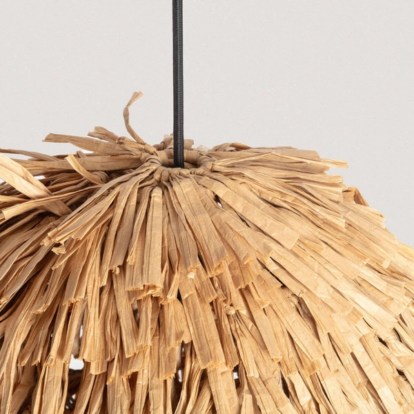 Zwisająca lampa do jadalni Boho ABR-LWNRR Abruzzo eco naturalna beżowa