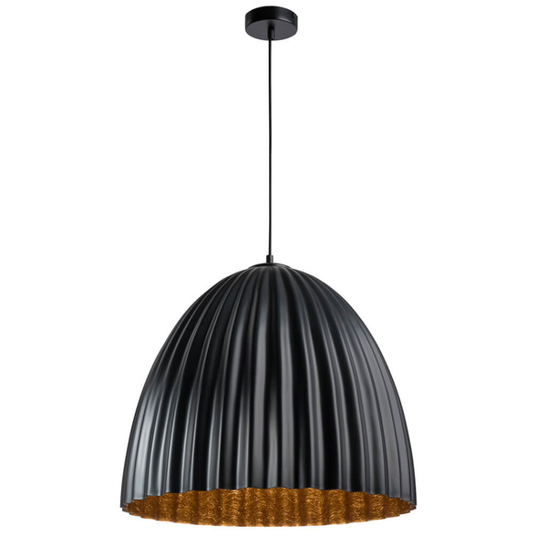 Lampa wisząca Telma 32021 Sigma nad stół karbowana czarna miedziana