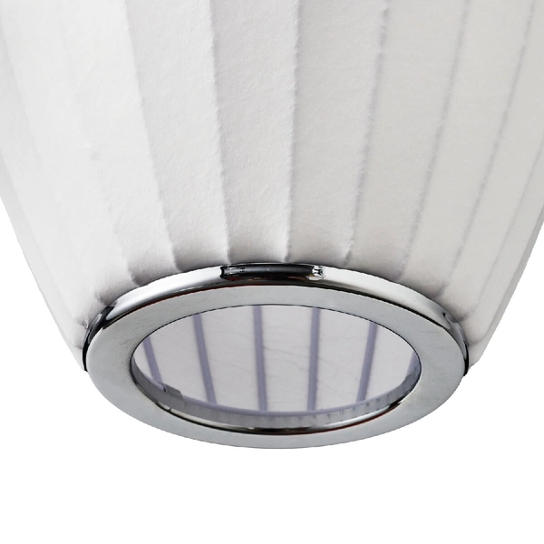 Owalna lampa wisząca SILK ST-2335-20 lampion jedwabna biała