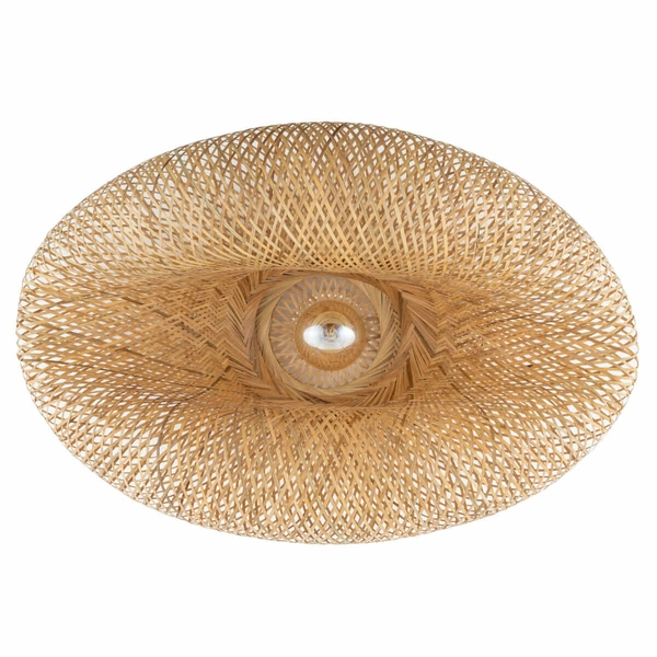 Drewniany plafon Havana 11172 japandi koszyk siatka bambusowy biały