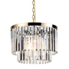 Lampa wisząca VETRO LP-2910/5P AGD Light prestige kryształowa zwis na łańcuchu crystal glamour złoty przezroczysty