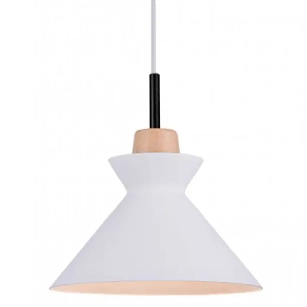 Skandynawska wisząca lampa 180066 metalowa do jadalni biały