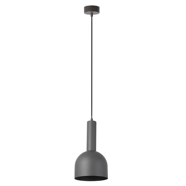 Lampa wisząca Vitrum 40971 do kuchni kopuła metalowa szara czarna