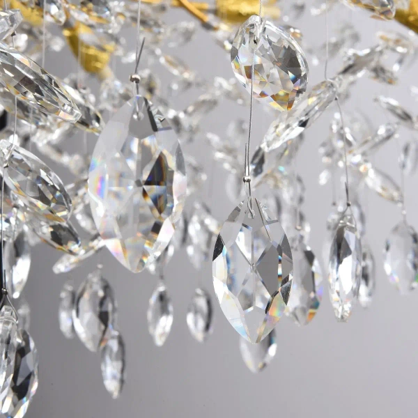 Kryształowy żyrandol CINDY MD4115-13IGN-II do jadalni złoty