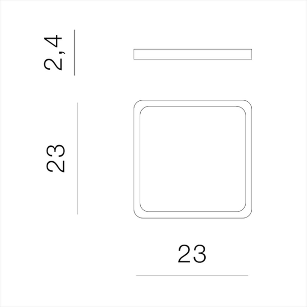 Lampa sufitowa ramka Panka AZ5360 LED 18W kwadratowa czarna