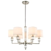 Lampa wisząca do sypialni SUTTON P06446NI-WH biała nikiel