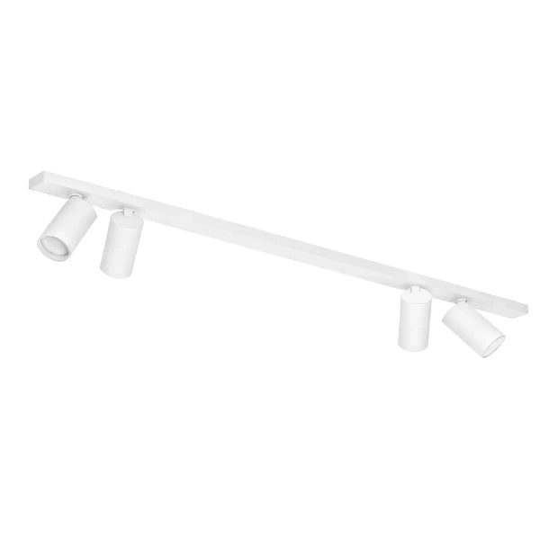 Natynkowa lampa sufitowa Bora 1627 listwa z tubkami biały