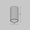 Sufitowa lampa tubka Calipso C106CL-01-GU10-B metalowa czarna