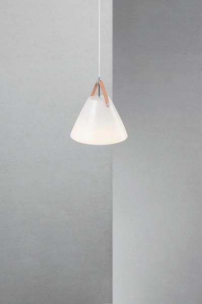 Szklana lampa wisząca Strap 84313001 Nordlux nordycka biała