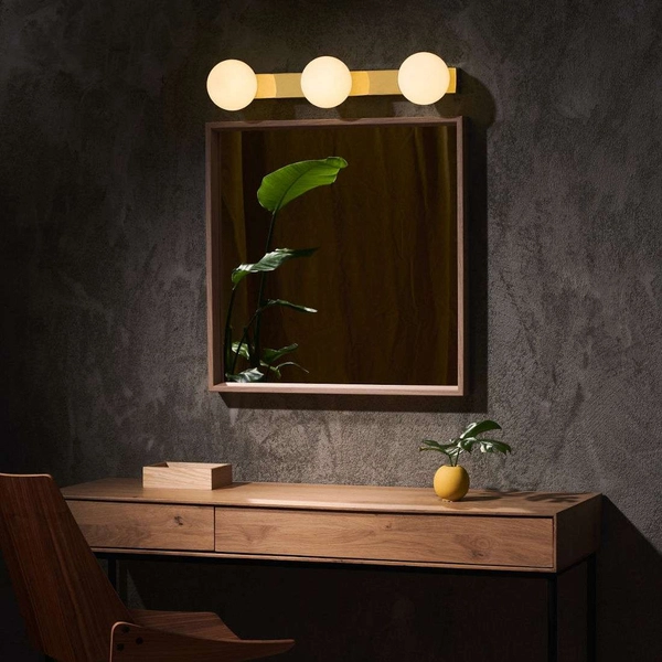 Plafon LAMPA sufitowa MIJA 10762305 Kaspa szklana OPRAWA na listwie kule balls modernistyczne złote białe