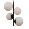 Modernistyczna LAMPA wisząca RIGA PND-44213-4A-SBL Italux metalowa OPRAWA szklane kule zwis czarny