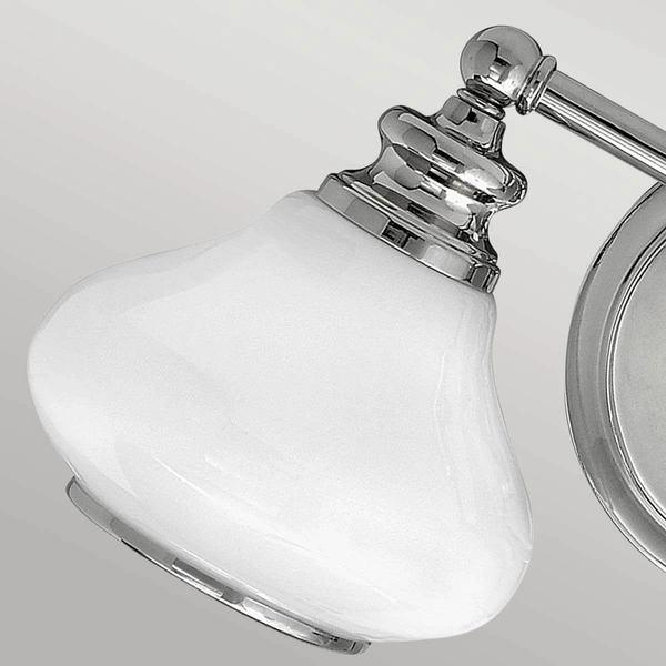 Podwójny kinkiet ścienny Ainsley HK-AINSLEY2-BATH Hinkley do łazienki biały chrom