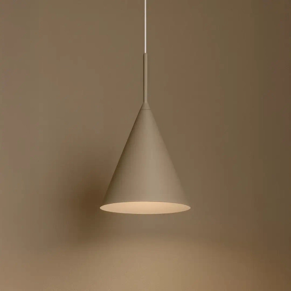 Nowoczesna zwisająca lampa Capital MLP2468 stożek regulowana beżowy