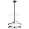 Klasyczna LAMPA wisząca KL-EMORY-P-S-OZ Elstead KICHLER okrągła OPRAWA zwis stary brąz biały