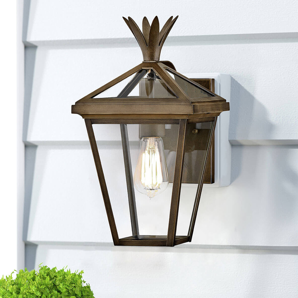 Naścienny lampa tarasowa Palma HK-PALMA-S-BU Hinkley IP44 latarenka brązowa
