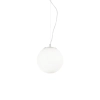 Szklana lampa wisząca Mapa biała kula 1xE27 42W nad stół do salonu okrągła 9148