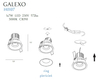 Wpuszczana lampa czarna GALEXO H0107 + RH0106/H0107 BLACK Maxlight podtynkowa LED 7W 3000K do sypialni