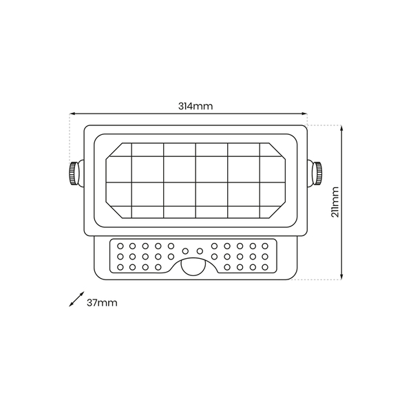 Lampa elewacyjna Epad EKO9083 Ekolight LED 10W 4000K solarna IP65 czarny