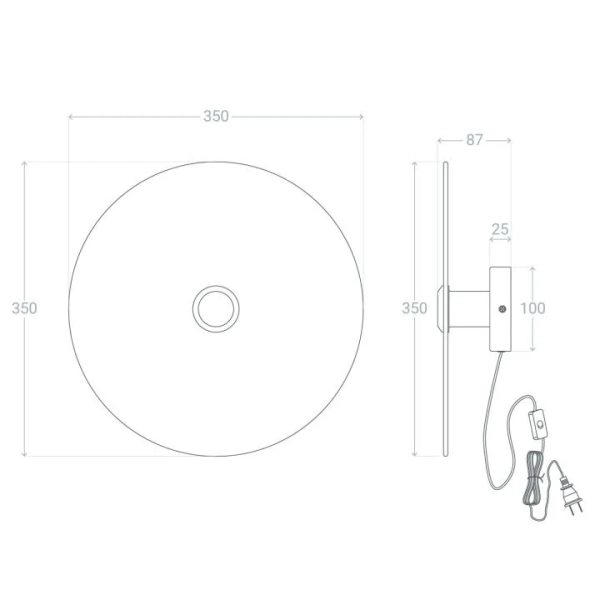 Ścienna lampa okrągła BOHO ABR-KBTK-C Abruzzo włókno brązowy