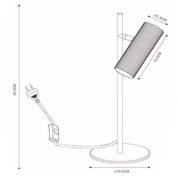 Stołowa lampka do czytania CLUBS 09539/01/30 Lucide regulowana czarny