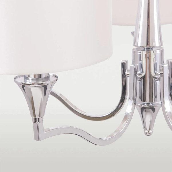 Klasyczna LAMPA wisząca WASHINGTON P05915WH Cosmolight abażurowy zwis na łańcuchu biały