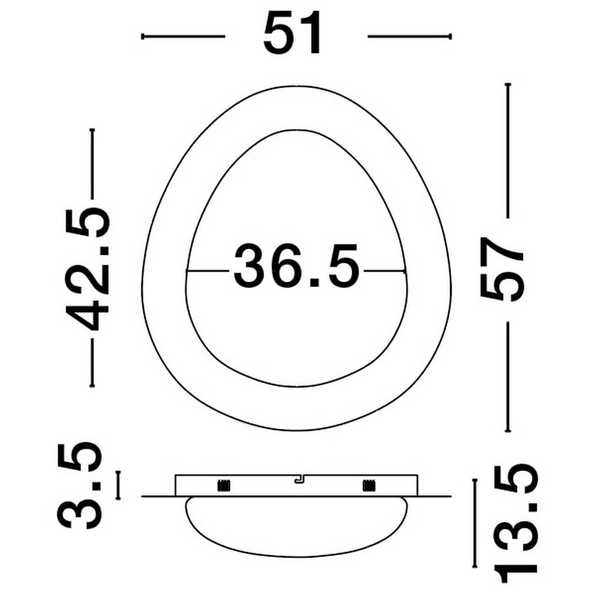 Lampa sufitowa do jadalni ISIDRO LE44417 LED 29W 3000K plate drewniana biała