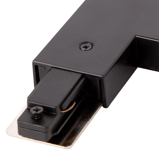 1-fazowy łącznik-L + zasilane centralne Track Light ML0716 czarne