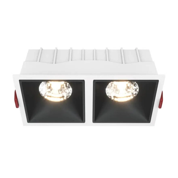 Lampa podtynkowa Alfa DL043-02-15W4K-SQ-WB LED 30W 4000K biały czarny