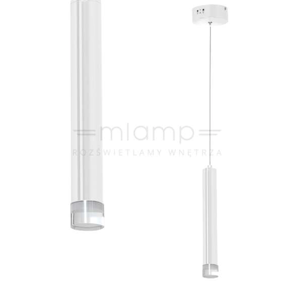 LAMPA wisząca ALBA ML188 Milagro metalowa OPRAWA zwis LED 5W 4000K sopel tuba biała