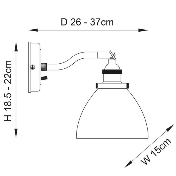 Ścienny kinkiet z regulacją Hansen 97589 srebrny przezroczysty