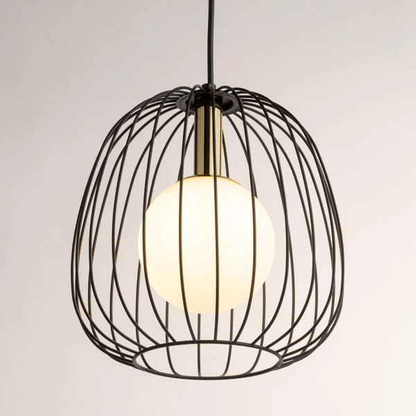 Lampa wisząca Bell 40726 Sigma druciana jadalniana czarna złota