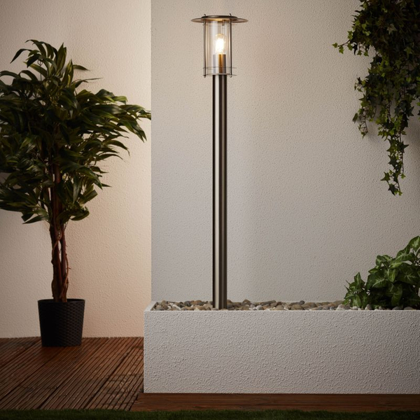 Stojąc lampa do ogrodu York 44785/82 latarnia IP44 stal