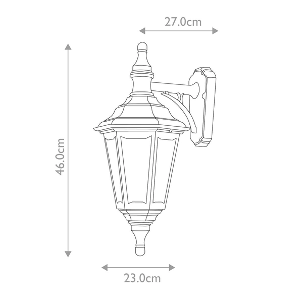 Natynkowa lampa elewacyjna KINSALE-WALL Elstead metalowa oprawa czarna