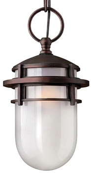 Lampa ogrodowa wisząca HK-REEF8-VZ Hinkley styl morski na łańcuchu IP23 brązowa