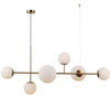 LAMPA wisząca VAILANTE PND-31221-6-HBR Italux loftowa OPRAWA zwis szklane kule balls mosiądz