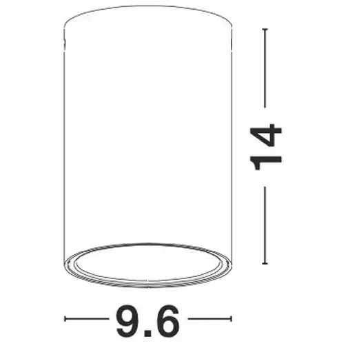 Lampa sufitowa downlight CASENDA LE65136 tuba do jadalni biała