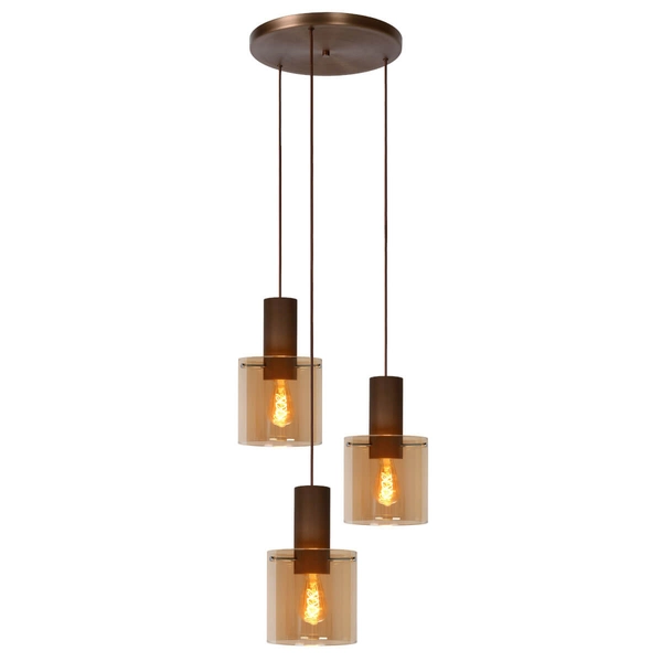 Lampa zwis kaskadowa TOLEDO 74405/13/62 Lucide miedziana bursztynowa
