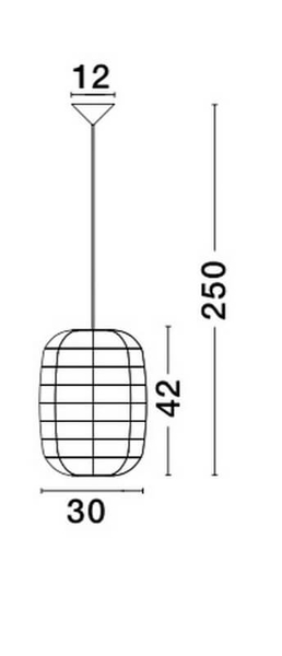 Ekologiczna lampa wisząca Oviedo do sypialni ratanowa