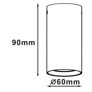 Spot LAMPA sufitowa MANACOR LP-232/1D - 90 BK/WH Light Prestige metalowa OPRAWA downlight tuba czarna biała